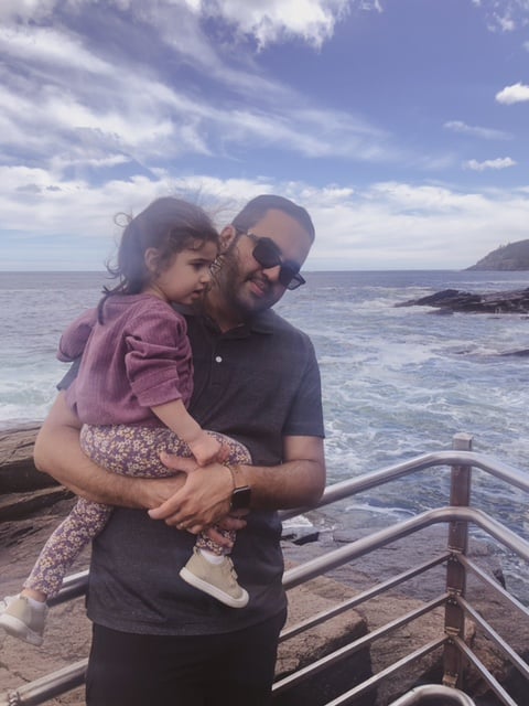 Observing the strong waves at Thunder Hole, Acadia National Park