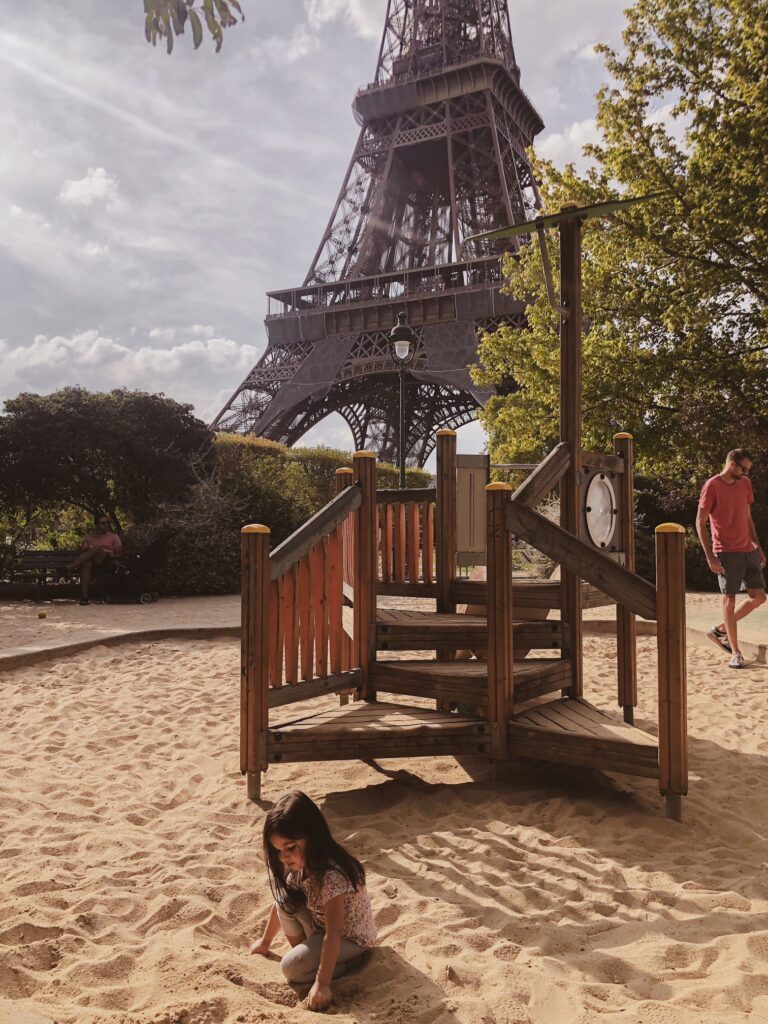 Is Paris stroller-friendly? Exploring the city with a toddler Is Paris stroller-friendly? Playground near Eiffel Tower, Paris
