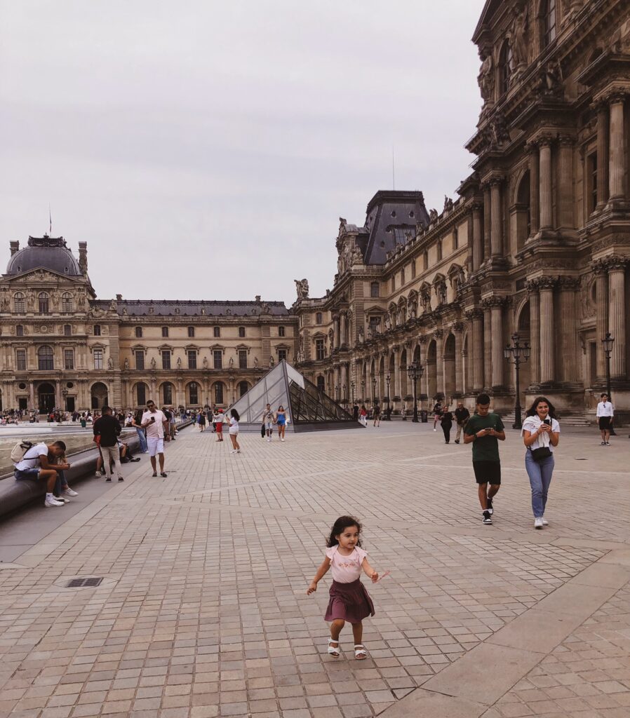 Is Paris stroller-friendly? Exploring the city with a toddler Wandering outside the Louvre, Paris