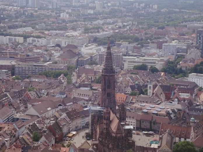View of Freiburg from the Castle Tower