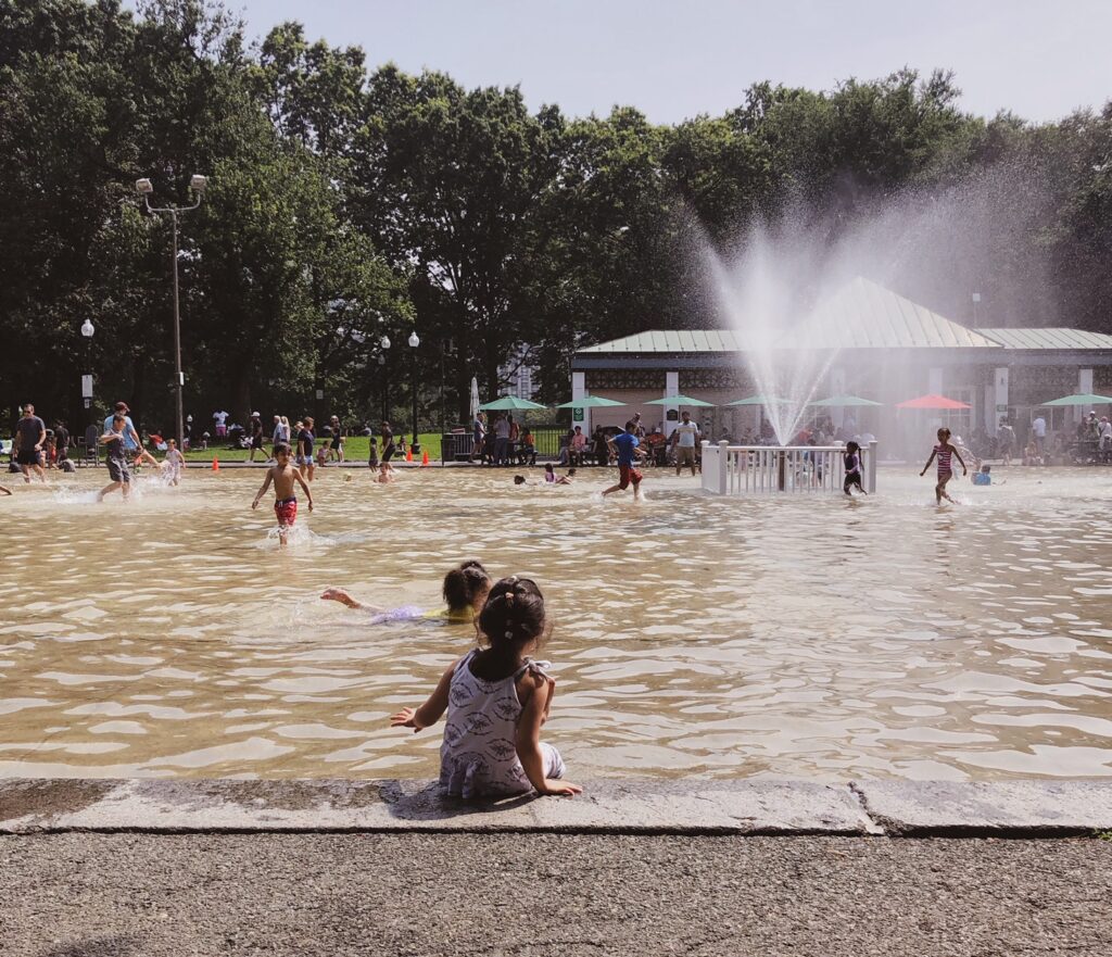 Best playgrounds in Boston: Tadpole Playground and Frog Pond in Boston Common