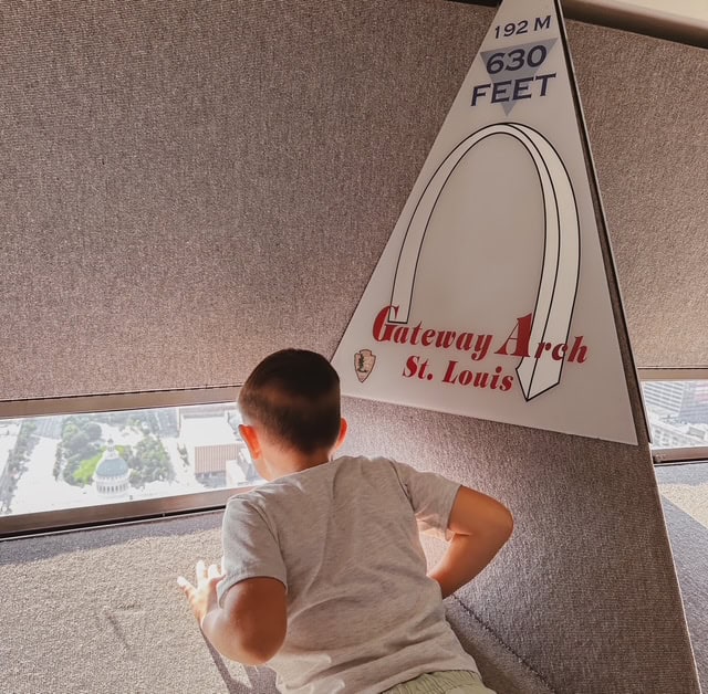 Tiny windows at the top of Gateway Arch in St. Louis